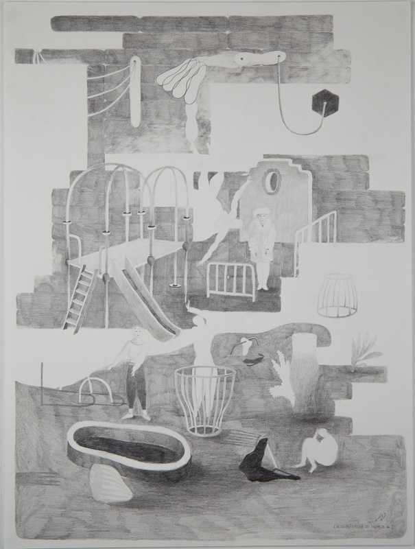 Hélène Duclos - L'interprétation des silences #2 - mine graphite sur papier - 40x30 cm