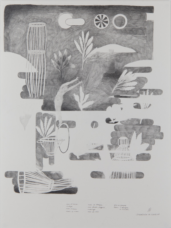 Hélène Duclos - L'interprétation des silences #3 - mine graphite sur papier - 40x30 cm