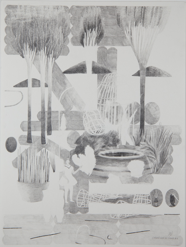 Hélène Duclos - L'interprétation des silences #4 - mine graphite sur papier - 40x30 cm -