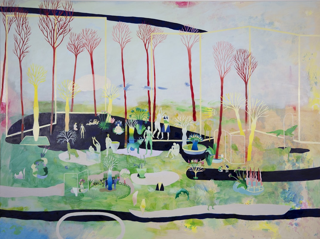 Helene Duclos - Arborescences #2 - 2022 - huile sur toile - 97x130 cm