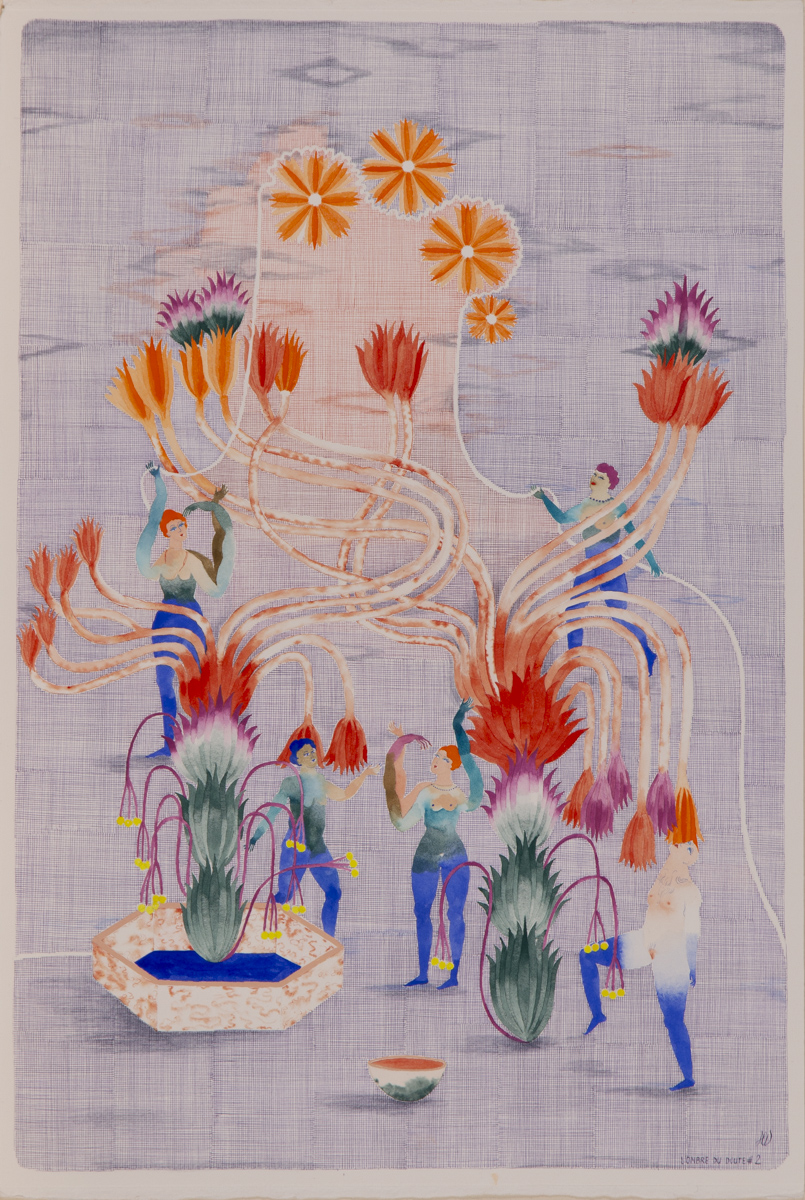 L'ombre du doute, 2 - 2025 — technique mixte sur papier — 56 x 38 cm ©Hélène Duclos, ADAGP