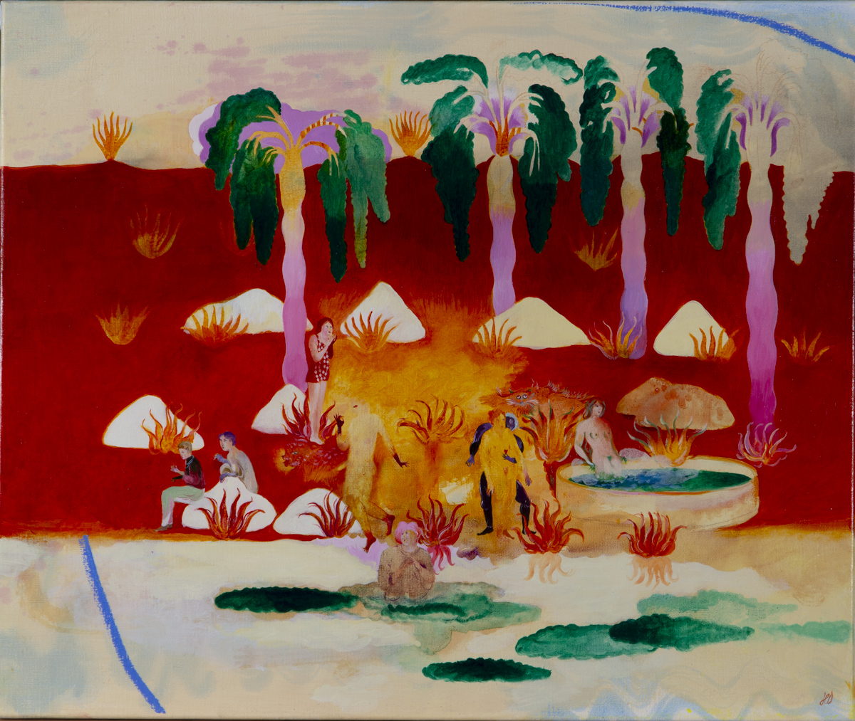 LF-128-2025 — Feu follet #2- huile sur toile - 46 x 55 cm - 20 Helene Duclos - adagp -2025 - Feu follet #2 - huile sur toile - 46 x 55 cm