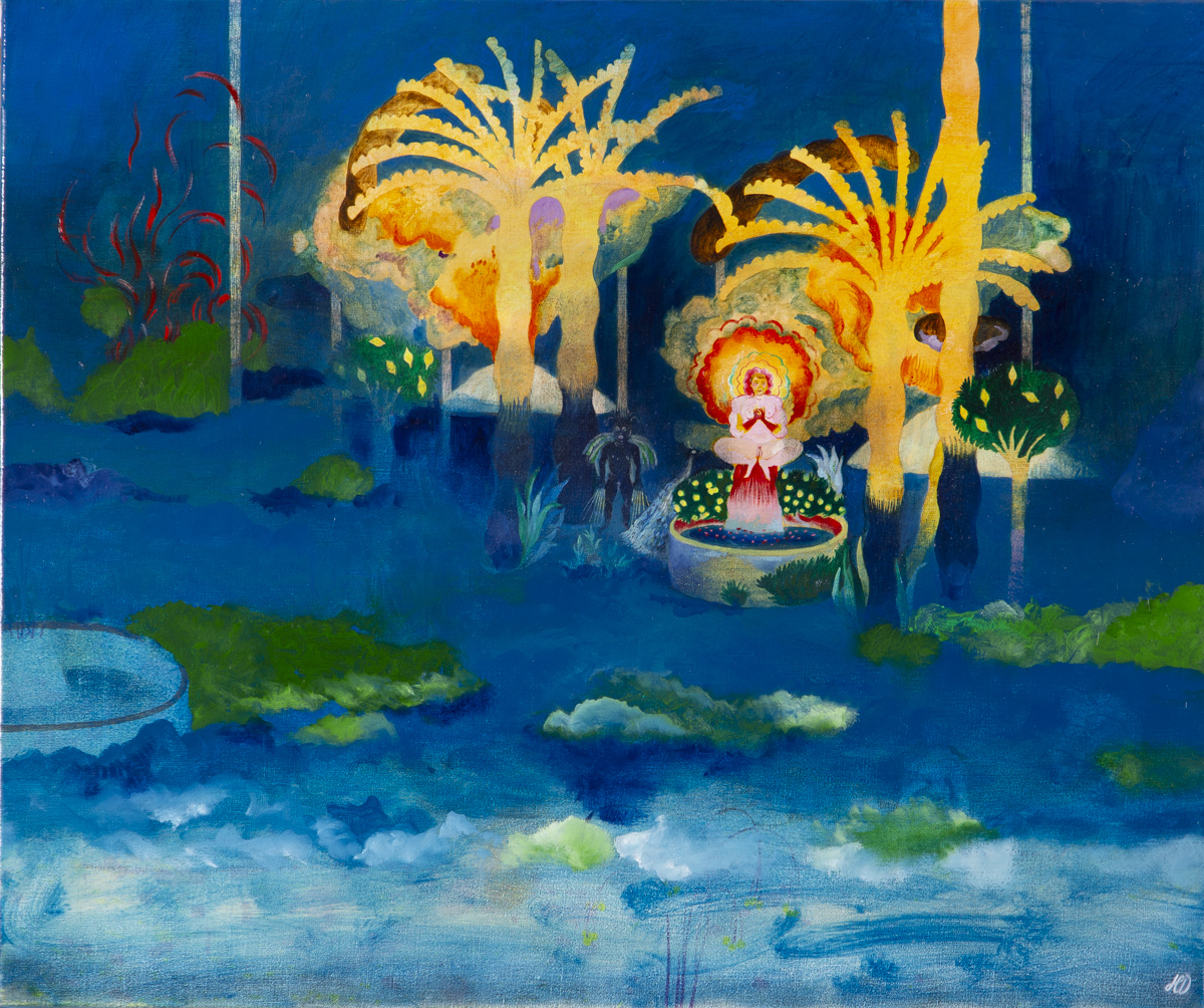 LF-129-2025 — Feu follet #3- 2025 - huile sur toile - 46 x 55 Helene Duclos - adagp -2025 - Feu follet #3 - huile sur toile - 46 x 55 cm