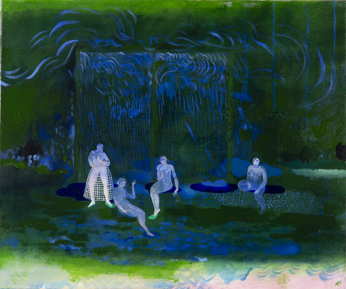 LF-131-2025 — La pluie le vent - 2025 - huile sur toile - 46 x Helene Duclos - adagp -2025 - La pluie le vent - huile sur toile - 46 x 55 cm